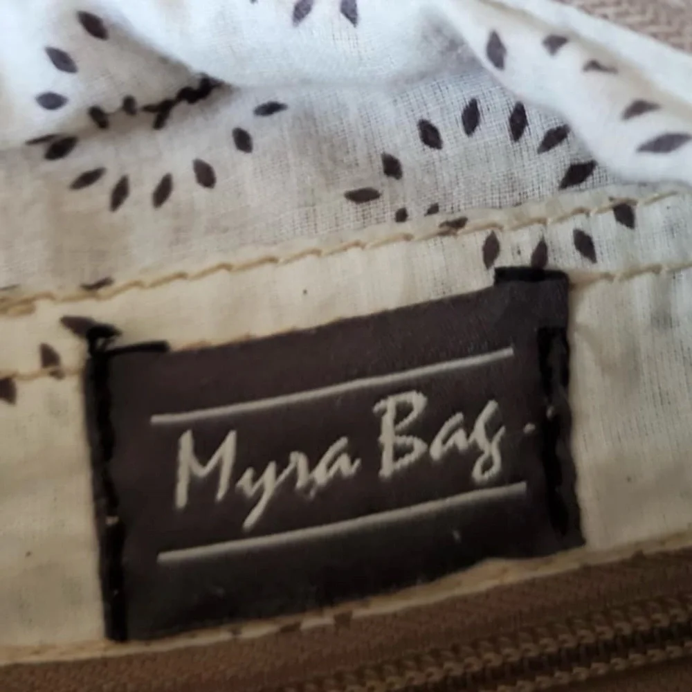 Myra Cliquey Small Leather and Canvas Crossbody Bag